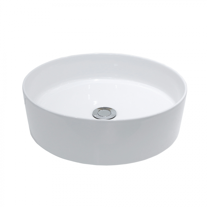 Wiesbaden Link Waskom Rond Keramiek 40x12cm Mat Wit